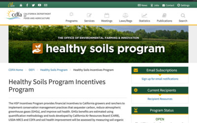 California Healthy Soils Initiative – Grant Applications Now Open