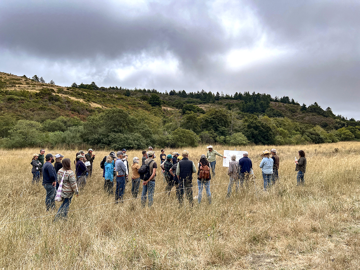 TKREF Cattle Coordinator Dakota Glueck teaches grazing planning in the front field